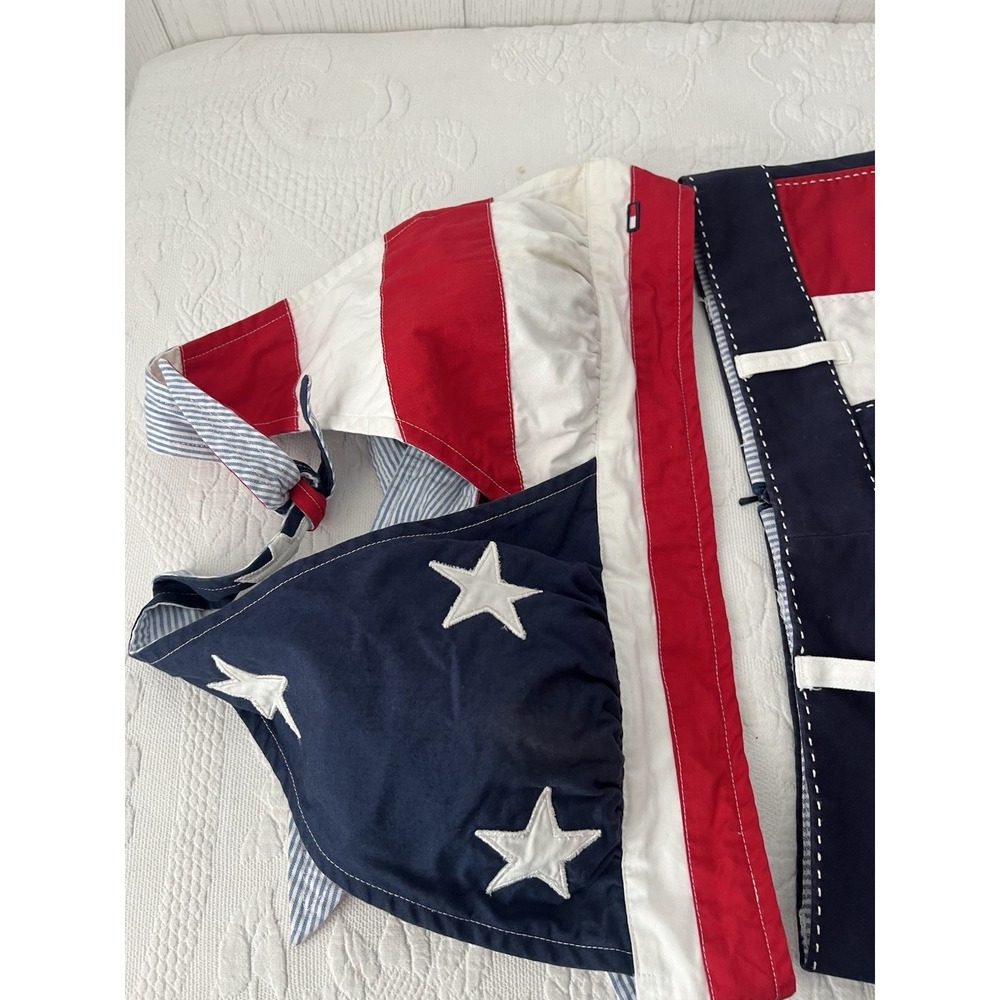 Rare 1990's Tommy Hilfiger USA Flag Halter Top Skirt Set Large & 6 Vintage Stars - Picture 6 of 16